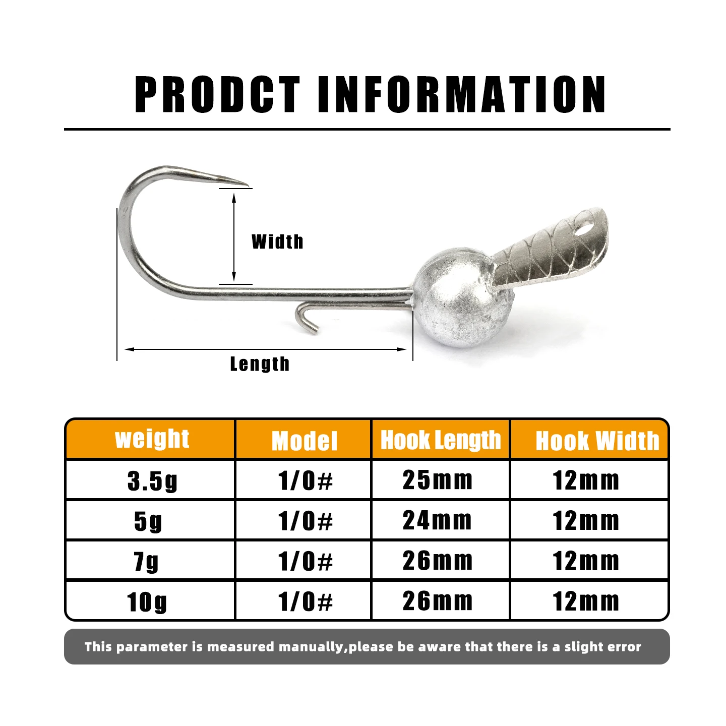 OUTKIT, nuevo diseño, anzuelo con cabeza de anzuelo Wobbler con labio de Metal, 3,5g/5g/7g/10g, 10 Uds., acción de cebo mejorada para pesca de lubina y gusanos blandos - imagen 4