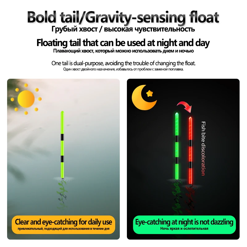 Nano Flotador Luminoso Cambiante – Sensor Gravedad Pesca - imagen 5