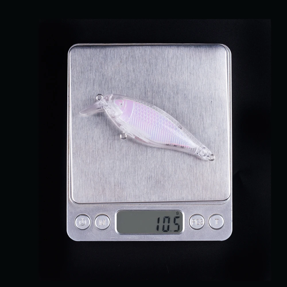 Hanlin-Señuelos de Pesca flotantes, cebo Crankbait sin pintar, cuerpo duro, Minnow Glide Shad, Wobbler, aparejos deslizantes, 10/20 piezas, 8,5 cm/10,5g - imagen 3
