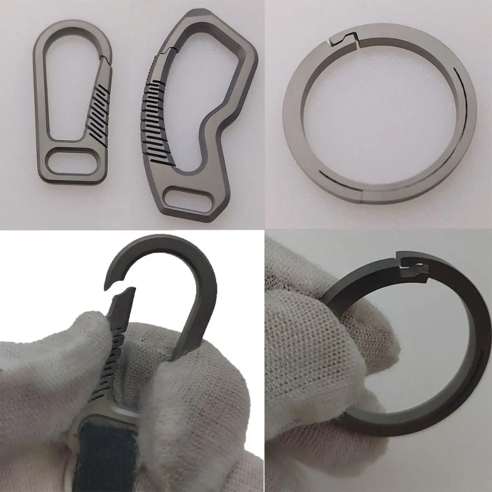 Llaveros reales de alta calidad, llaveros súper ligeros de aleación de titanio, llaveros de aleación de titanio con hebilla, regalo creativo masculino