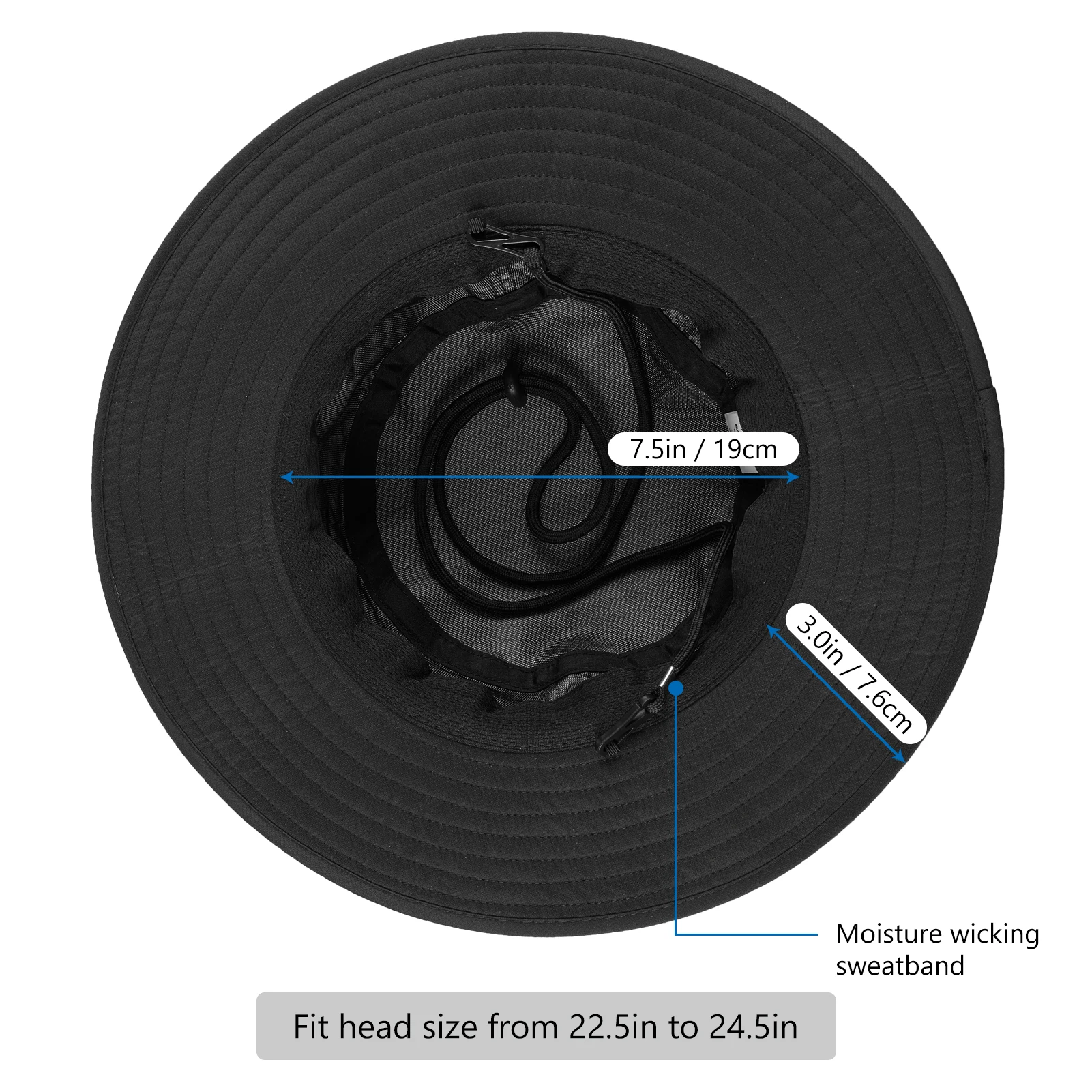 BASSDASH UPF 50 + sombrero de cubo de pesca resistente al agua con malla perforada láser ajustable para hombres y mujeres, senderismo al aire libre - imagen 3