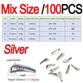 Mix100pcs Silver