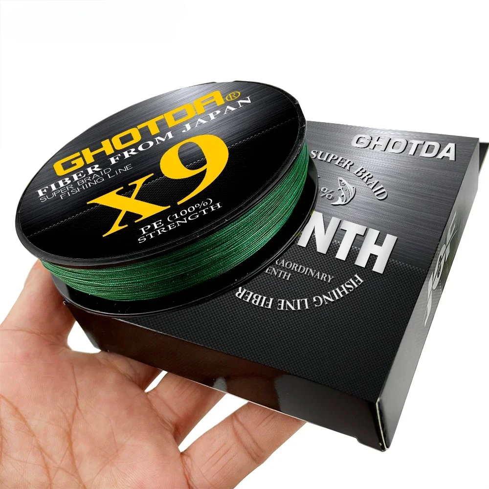 GHOTDA-sedas de pesca para barcos de 20-80LB, herramienta duradera para agua salada de carpa marina, 0,14-0,4 MM, X9, súper trenza, línea de pesca con señuelo de PE, 100M/300M - imagen 4