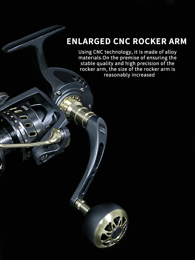 Carretes de pesca 12 + 1BB, rodamientos 4,7: 1, carrete giratorio de Metal, alimentador de agua salada, accesorios de pesca de carpa - imagen 3