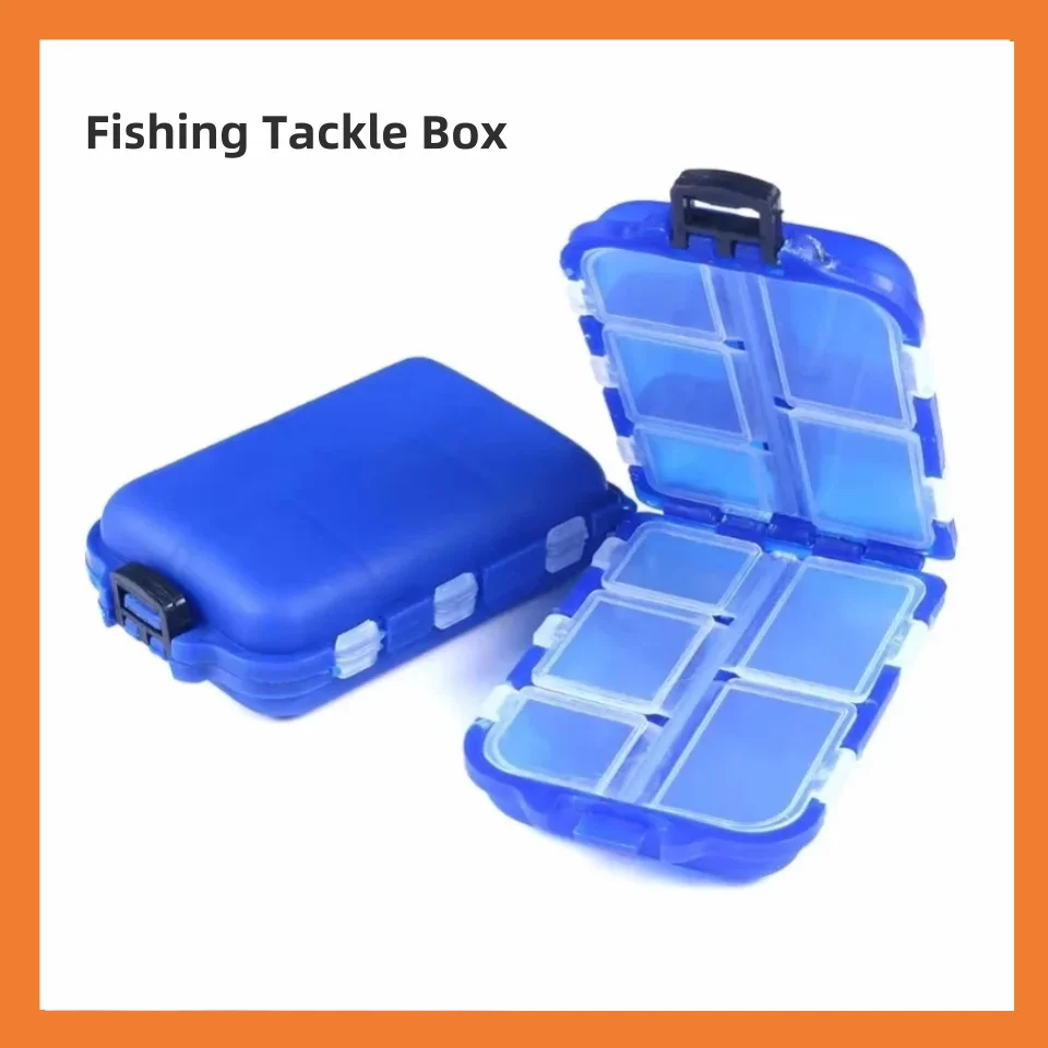 Caja Pesca Doble Cara con Compartimentos para Señuelos y Anzuelos