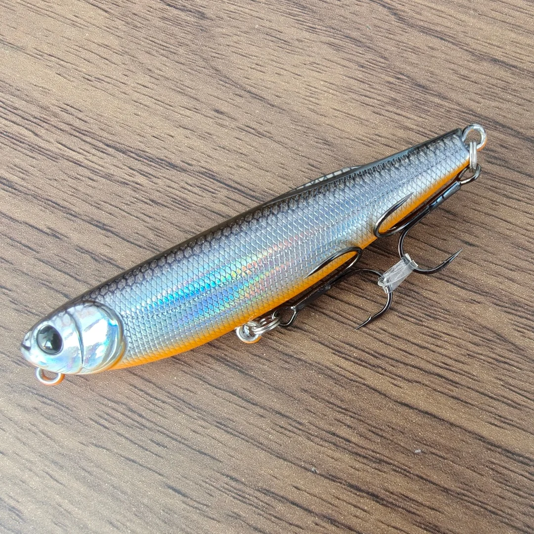 TSURINOYA 70mm 8,4g Topwater lápiz señuelo de pesca FLICKER 70F cargas ruidosas Z lápiz para perro cebo duro lago río zona de corriente cebo falso