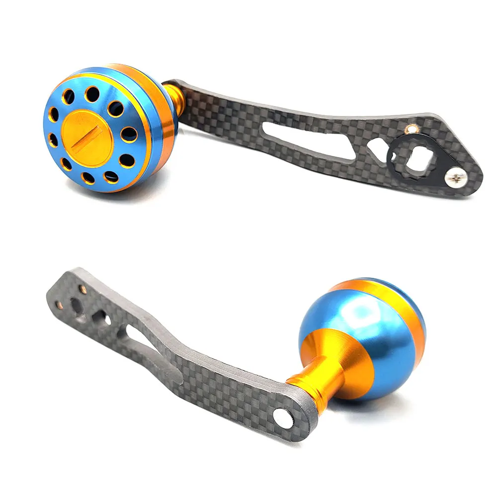 Carrete de pesca ligero de fibra de carbono con perilla de Metal para carrete de Baitcasting, accesorios de pesca en el mar - imagen 3