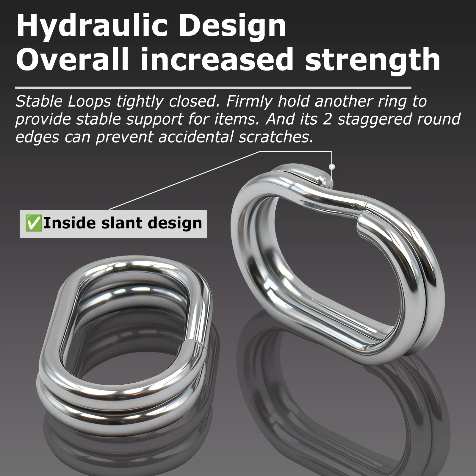Anillo dividido ovalado acero inoxidable para señuelos lubina - imagen 4