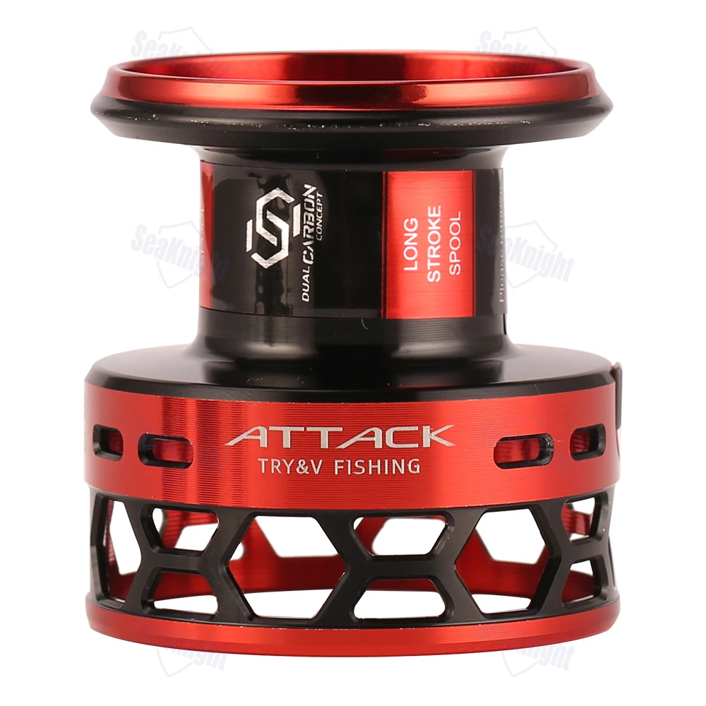 Nuevo carrete de pesca giratorio SEAKNIGHT ATTACK, cuerpo totalmente metálico, arrastre máximo de 18KG, diseño a prueba de agua, carrete giratorio anticorrosión TVS - imagen 4