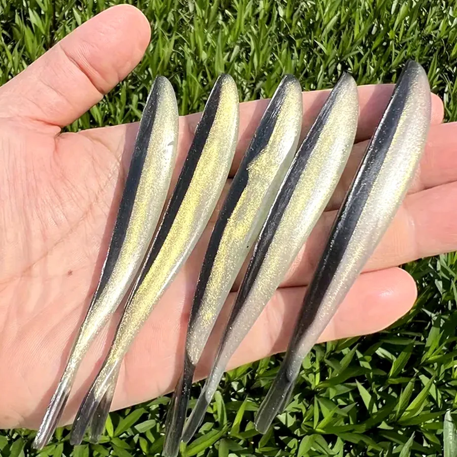 30 Uds. Señuelo de pesca Easy Shiner 110mm Wobblers para lubina, Lucio, carpa, pesca, señuelos blandos, cebos de plástico Artificial de silicona Swimbait - imagen 2