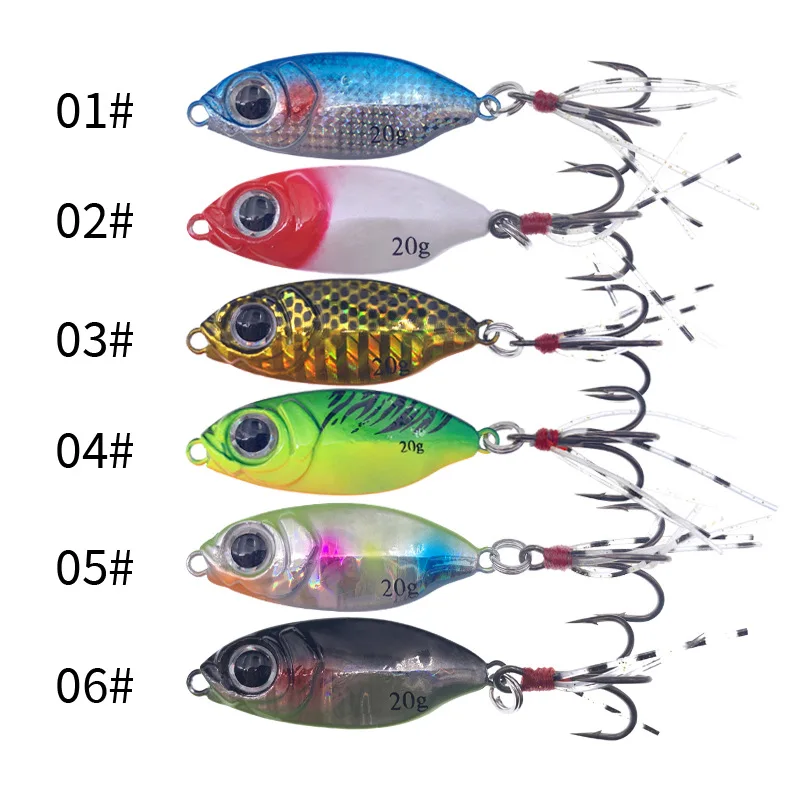 Señuelo de pesca de lubina Artificial, aparejo de cebo de tiro largo, azul de Metal fundido, 7/10/15/20g, fundición a tierra, Jigging, 2023 - imagen 5