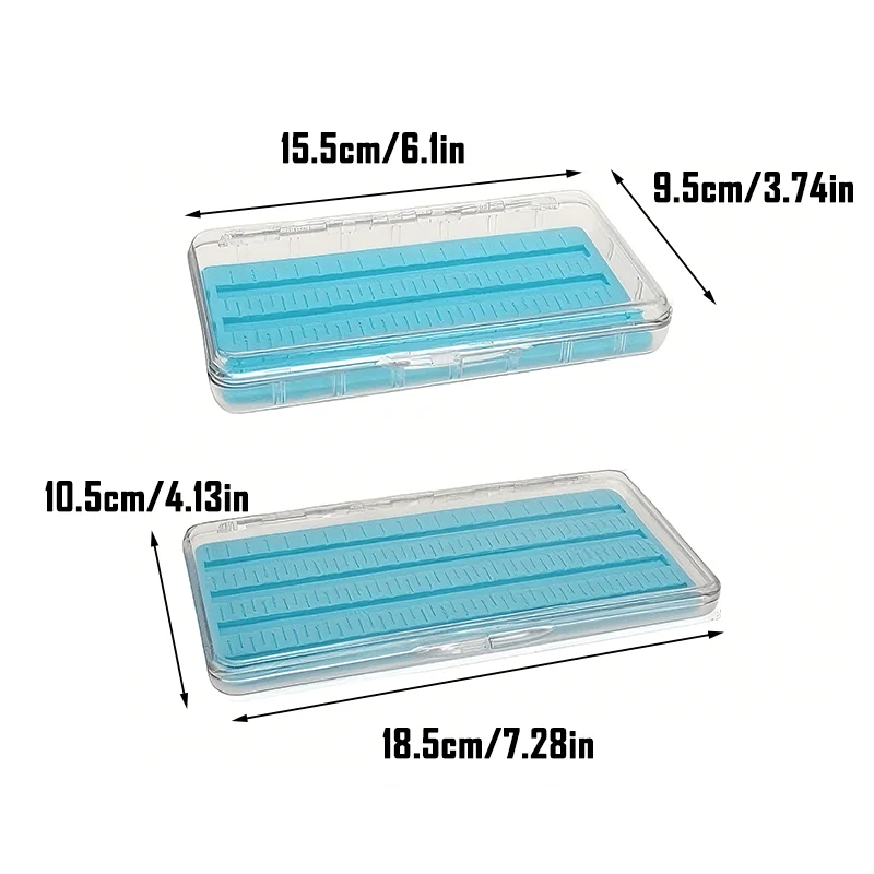 Caja de pesca con mosca transparente ABS de una capa, portátil - imagen 3