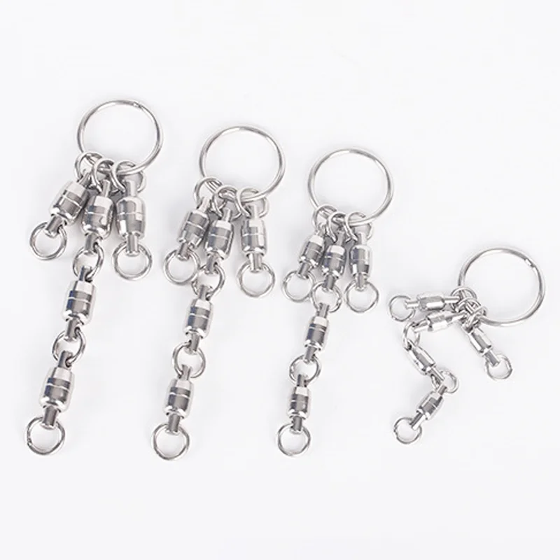 Accesorios giratorios de Pesca en el mar, Conector de señuelo de acero inoxidable, rodamiento de bolas giratorio, equipo de Pesca en agua salada, 2 piezas - imagen 5