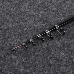 Combo de Caña de Pescar en Hielo de Invierno de 1.5M con Caña de Pescar Telescópica de Carbono, Carretes de Pesca Giratorios de Metal, Juego de Cañas de Viaje para Pesca al Aire Libre