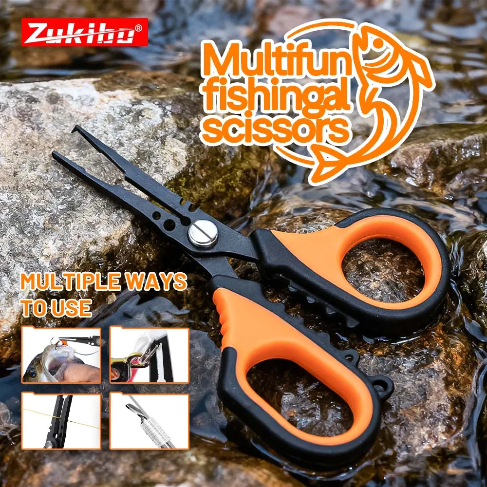 ZUKIBO-micro alicates de pesca multifunción, revestimiento de PTFE, agarre antideslizante, herramientas de pesca, accesorios para pesca en agua salada y agua de mar