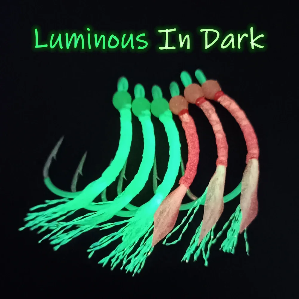 Lionriver Señuelos Sabiki Luminosos – Beadhead Agua Salada - imagen 4