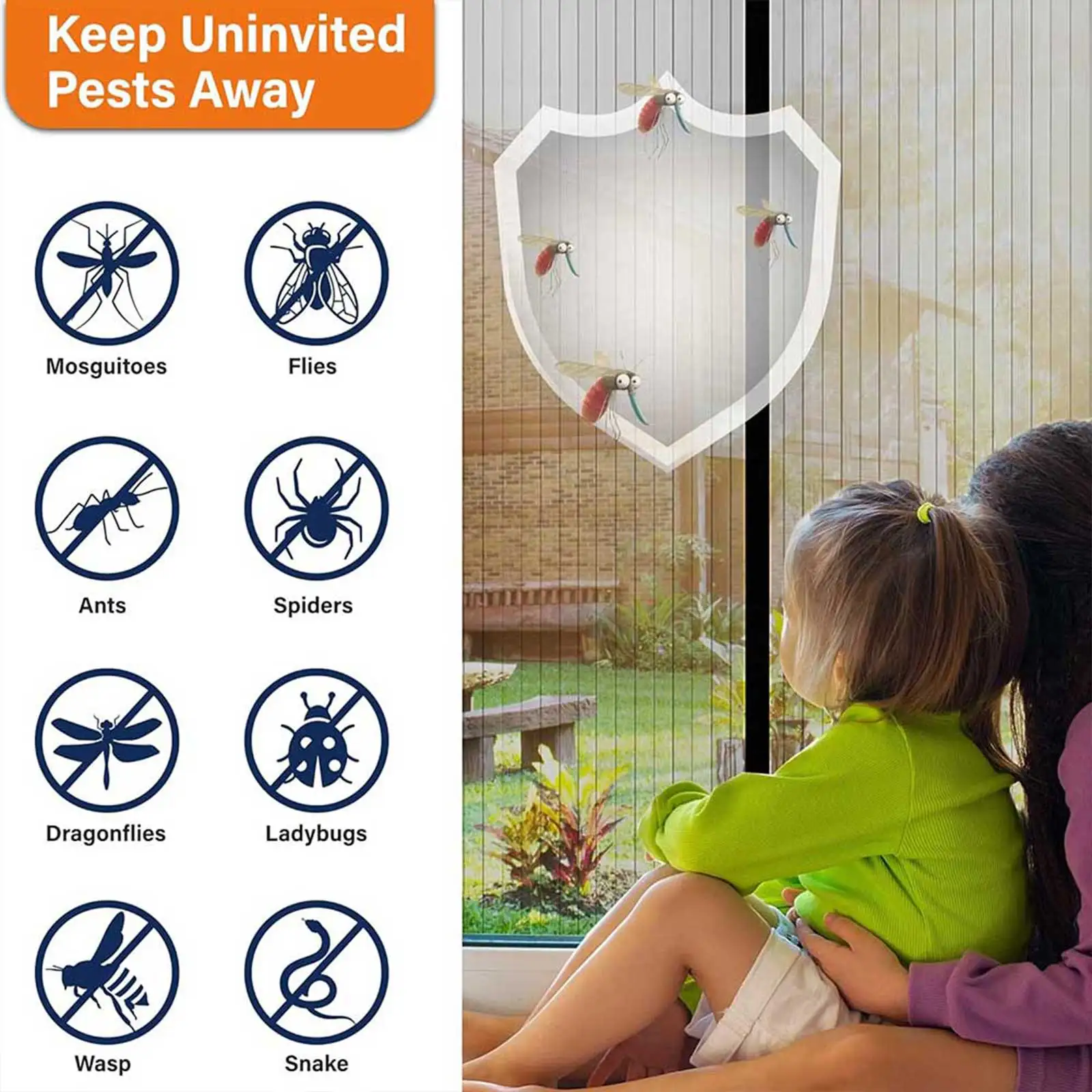Mosquitera Magnética para Puerta – Cortina con Imán Manos Libres - imagen 3