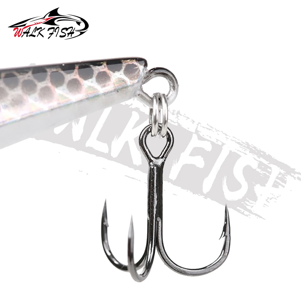 WALK Fish-Señuelos de Pesca de lubina VIB, 1 piezas, Mini ligeros de 75mm y 15g, con vibración de hundimiento, cebos duros de hielo, Wobblers para lucios - imagen 4