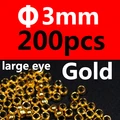 200pcs 3mm gold