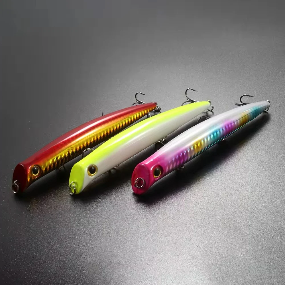 TSUYOKI Señuelos tipo lápiz Profundidad flotante 20 cm-60 cm Cebos rodantes y oscilantes Agua salada Fundición larga Ima Slim Komomo 130 Stickbait Minnow - imagen 5