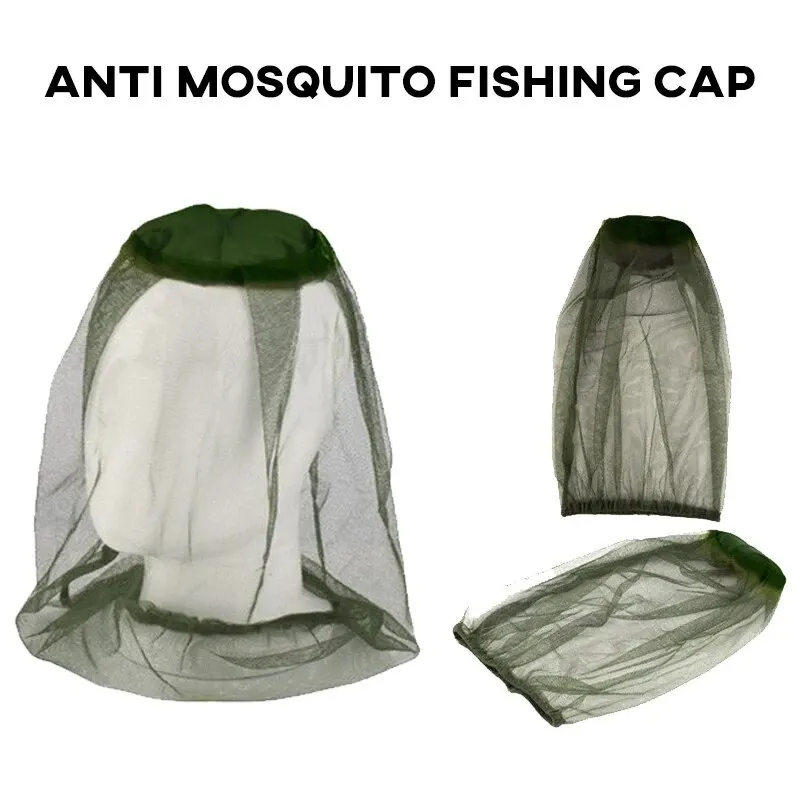 Gorro de pesca antimosquitos, 1 unidad, malla ajustable transpirable, sombrero de pesca, red para hombres y mujeres, viajes al aire libre, pesca, Camping