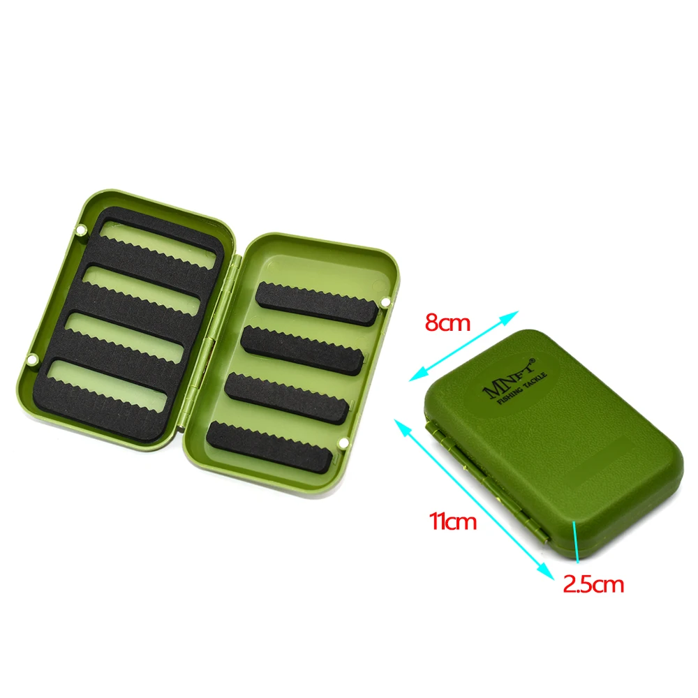 MNFT 1 Uds ABS espuma de plástico pesca con mosca moscas señuelo caja atado de moscas insecto Artificial cebo gancho cajas accesorios para peces L S - imagen 2