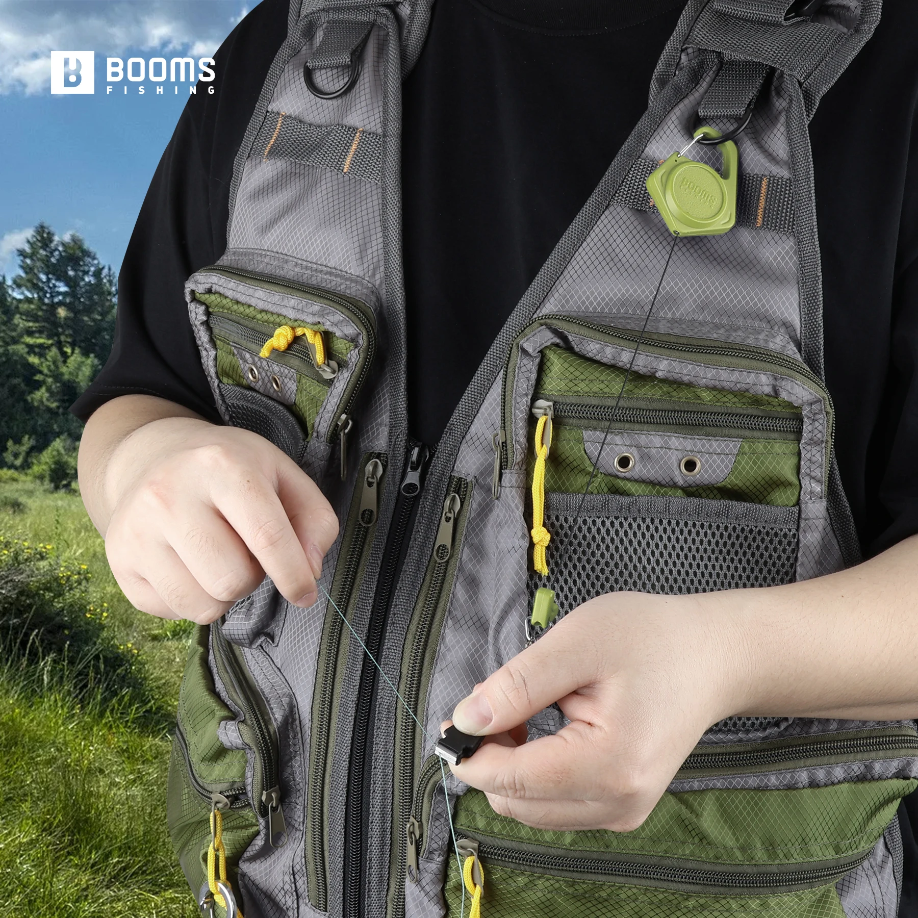 Booms Fishing XW80 llavero retráctil hebilla accesorios 70cm titular de la insignia pesca Zinger Retractor accesorios de agua de mar - imagen 5