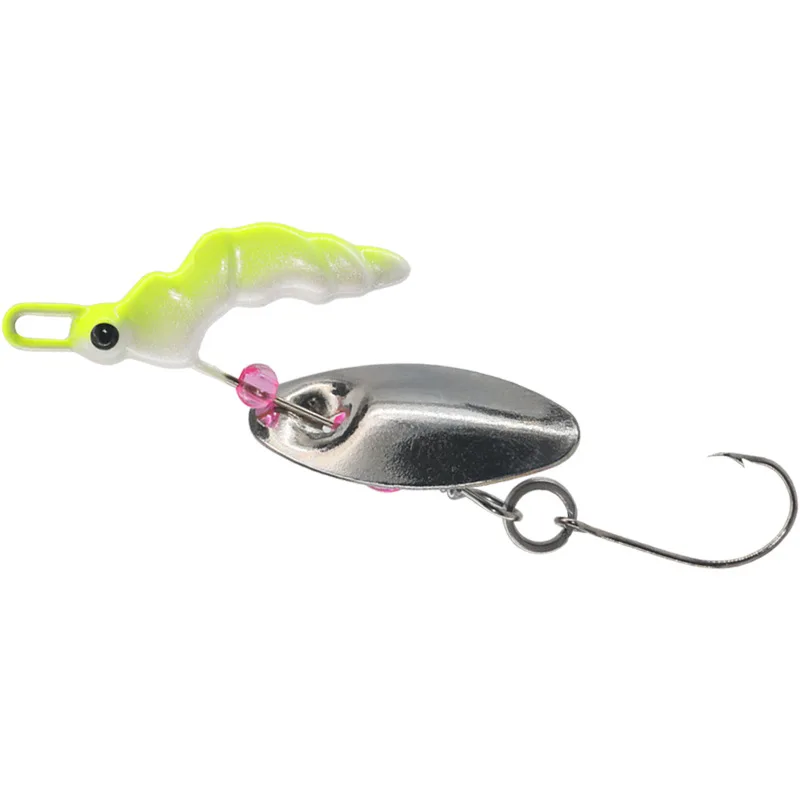 Señuelo de pesca giratorio, cebo Artificial giratorio de 4g con lentejuelas, gancho curvo de Camarón con brillo de púa, luminoso, rotación de 360 grados, 1 pieza, oferta - imagen 3