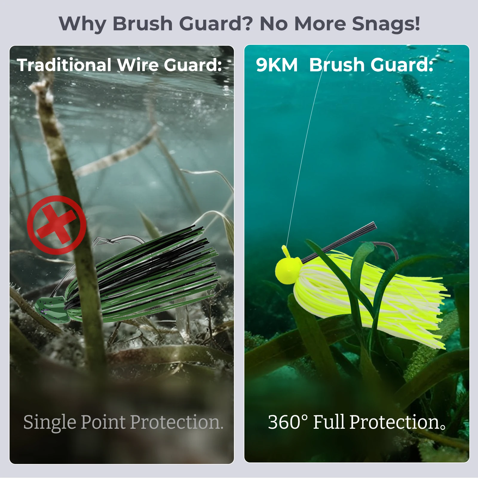 Plantilla de goma Chatterbaits de 9KM, plantilla de fútbol, señuelo con cabeza, cuchillas de PVC, plantilla de pesca Swimbait con faldas de silicona para pesca de lubina - imagen 3