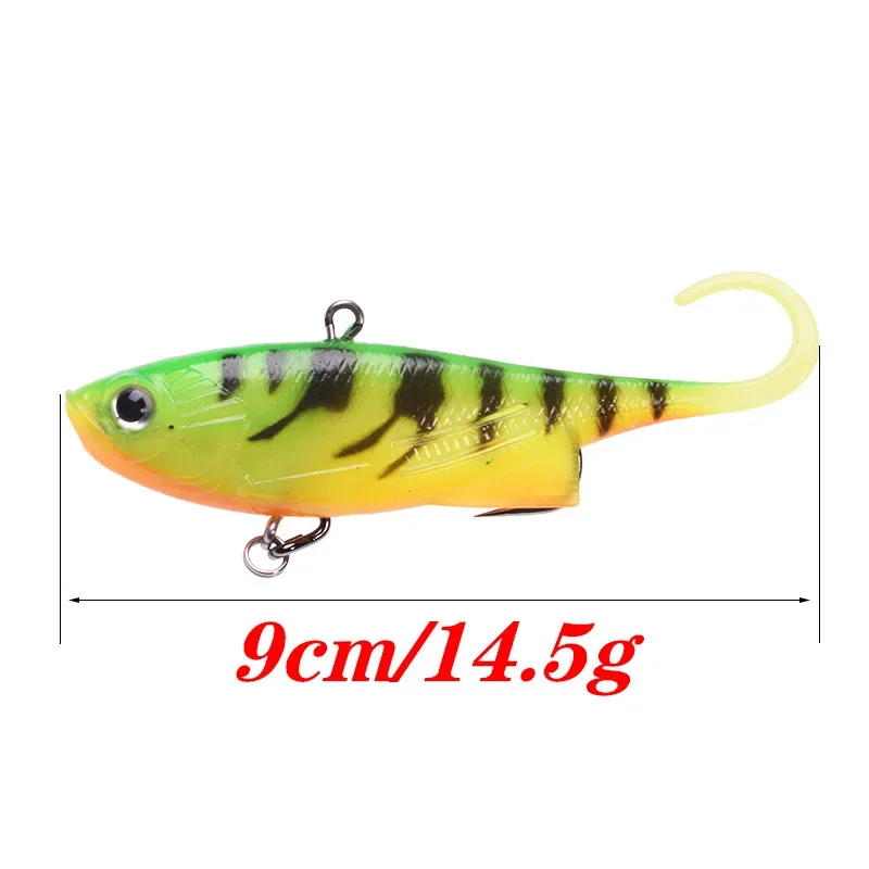 Señuelos blandos de silicona con cuentas de ruido y vibración, anzuelo de manivela, Wobblers VIB, cebos de goma Artificial, Lucio, aparejos de pesca de mar, 1 ud. - imagen 4