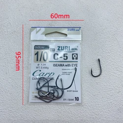 Anzuelos de acero carbono C-5 afilados para carpa y bagre
