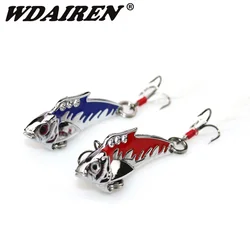 Señuelo vibrador metal Crankbait con anzuelos triples para lobina