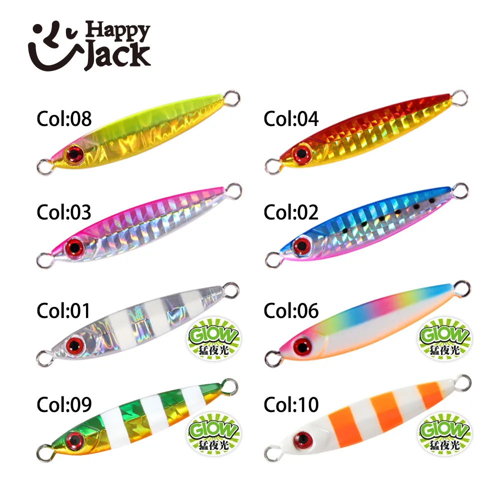 Happyjack micro plantillas de pesca 3 5 7 10 15 20 30G plantilla de metal pesca Micro Cast Shore Casting Jigging cuchara cebo Artificial aparejos - imagen 5