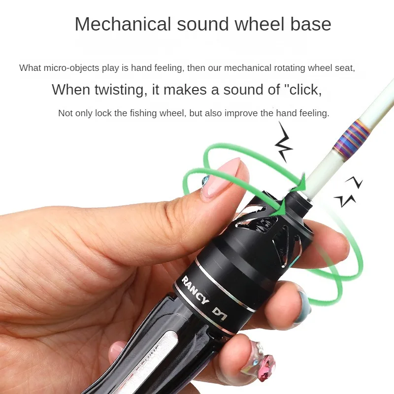 Caña de pescar de fundición giratoria de Punta sólida Fuji, ultraligera, fibra de vidrio, suave, trucha, 2 secciones, 1,4 m, UL, acción rápida - imagen 5