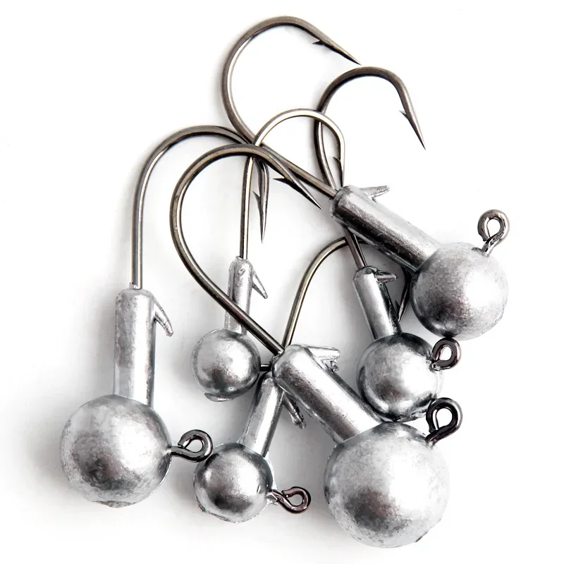 50 unids/lote 1g 2g 3g 4g 5g 6g 7g 8g 9g 10g anzuelo de cabeza de anzuelo de pesca cabeza plantilla señuelo cebo duro anzuelo de gusano suave para pesca - imagen 5