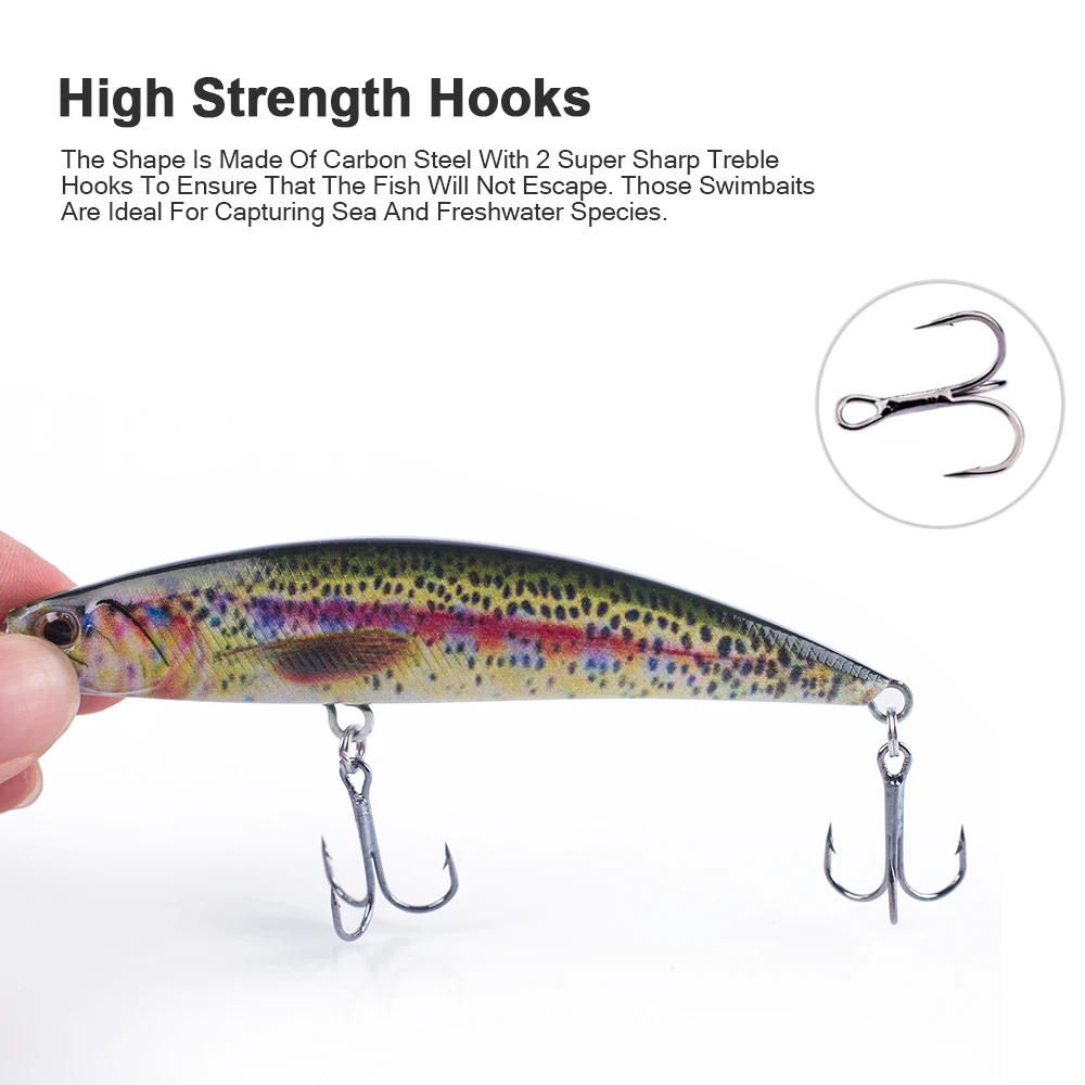 CCLTBA cebos de pececillo duro 11cm 15,5g Sinnking Wobblers Señuelos de pesca de plástico Crankbait Artificial señuelo de agua dulce aparejos de pesca - imagen 4