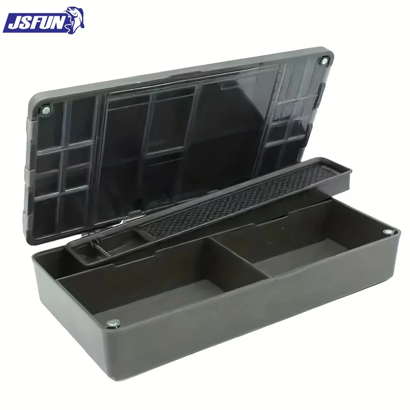 JSFUN Caja de pesca portátil con compartimentos para carpa