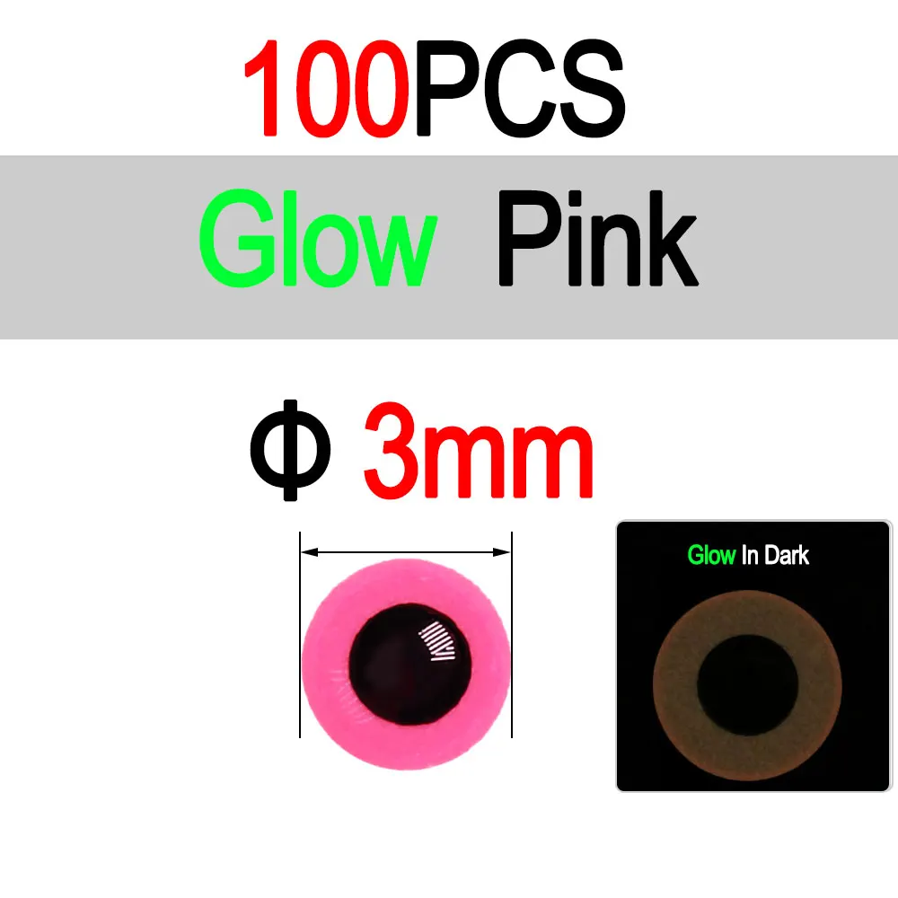 3mm 100pcs Pink