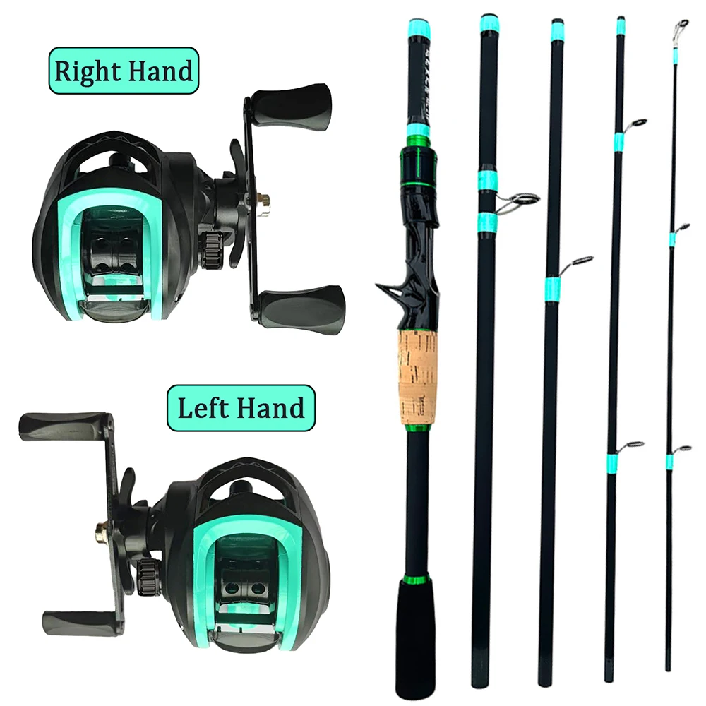 Kit Baitcasting carbono – Caña y carrete para trucha y lucio - imagen 4