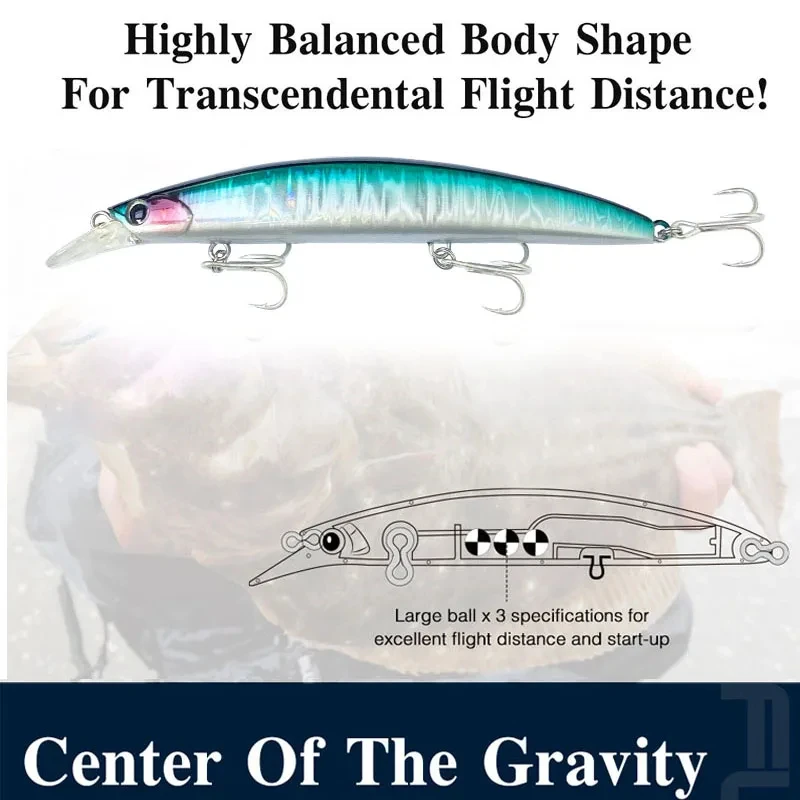 TSUYOKI Jerkbait 130mm 23g Wobbler flotante pececillo de fundición larga para perca de mar carpa Lucio Ima Gyodo 130 MD señuelo flotante - imagen 5