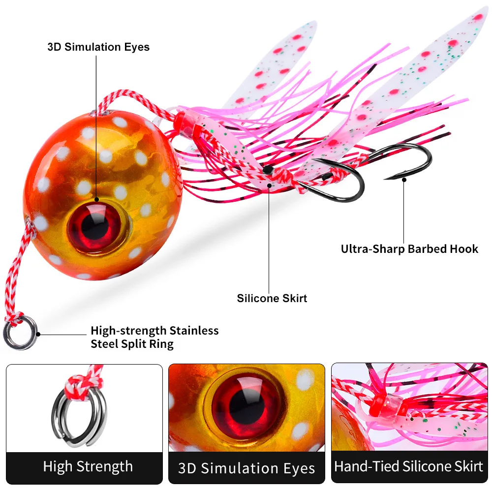 Inchiku-señuelo de Pesca Jig, Weights60-80g, cebo de Metal que se hunde, Peche, Jigging, luminoso, Isca, Pesca Artificial, señuelos de agua salada de mar - imagen 3