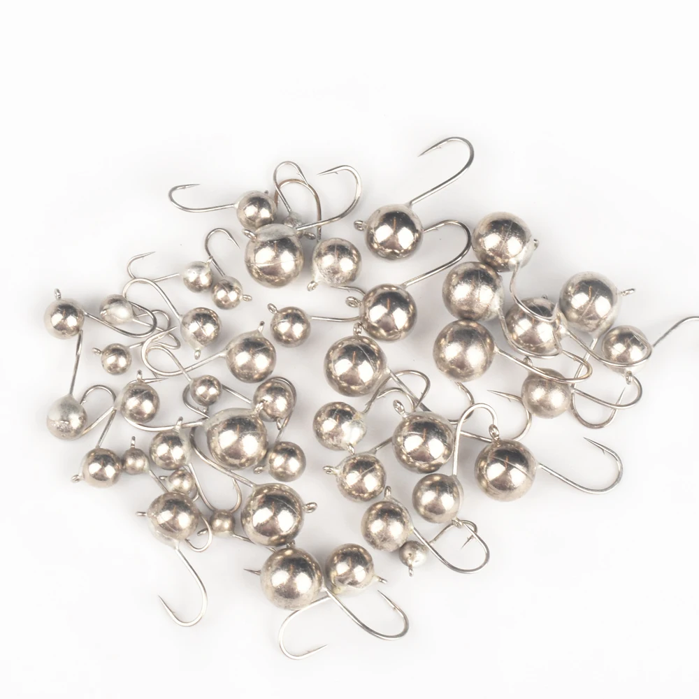 Elite TG 3 ~ 5 uds cabeza de anzuelo de bola de pesca en hielo, pesca de invierno 2,5mm ~ 8mm perca de agua profunda tipo pez Bluegill señuelo suave anzuelo Hayabusa - imagen 5