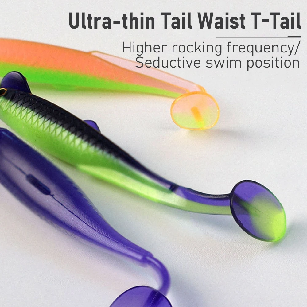 Vinilos Shad cola de paleta – Drop Shot y Texas Rig para Black Bass - imagen 3