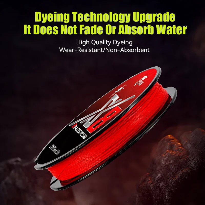 Leydun líneas de pesca rojas 8 hebras trenzadas PE línea que no se decolora 150m Japón línea multifilamento suave alambre de pesca tejido fuerte - imagen 3