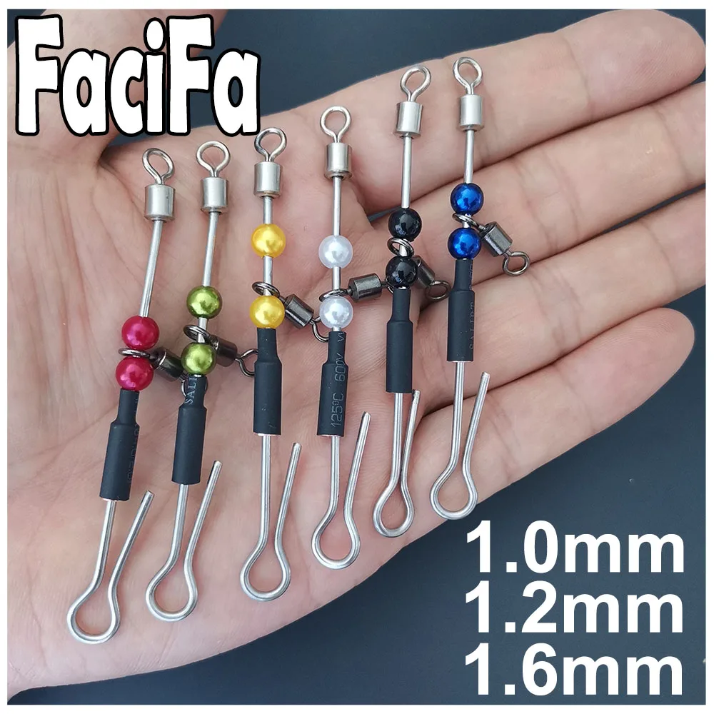 6 uds rodamiento conector de Pesca giratorio gancho rápido Urfe Para Temporales Enganches Rapidos Para la Pesca Kolay Atma Aparati