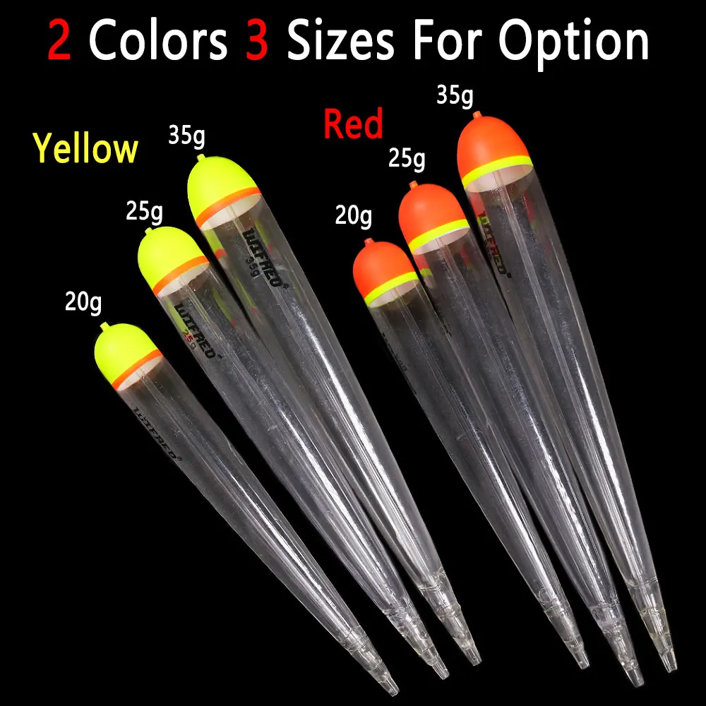 Bimoo, 1 unidad, 20g, 25g, 35g, flotador de Lucio de cristal, Bobbers ponderados para pesca al sábalo, accesorios Steelhead, aparejos terminales de pesca - imagen 4