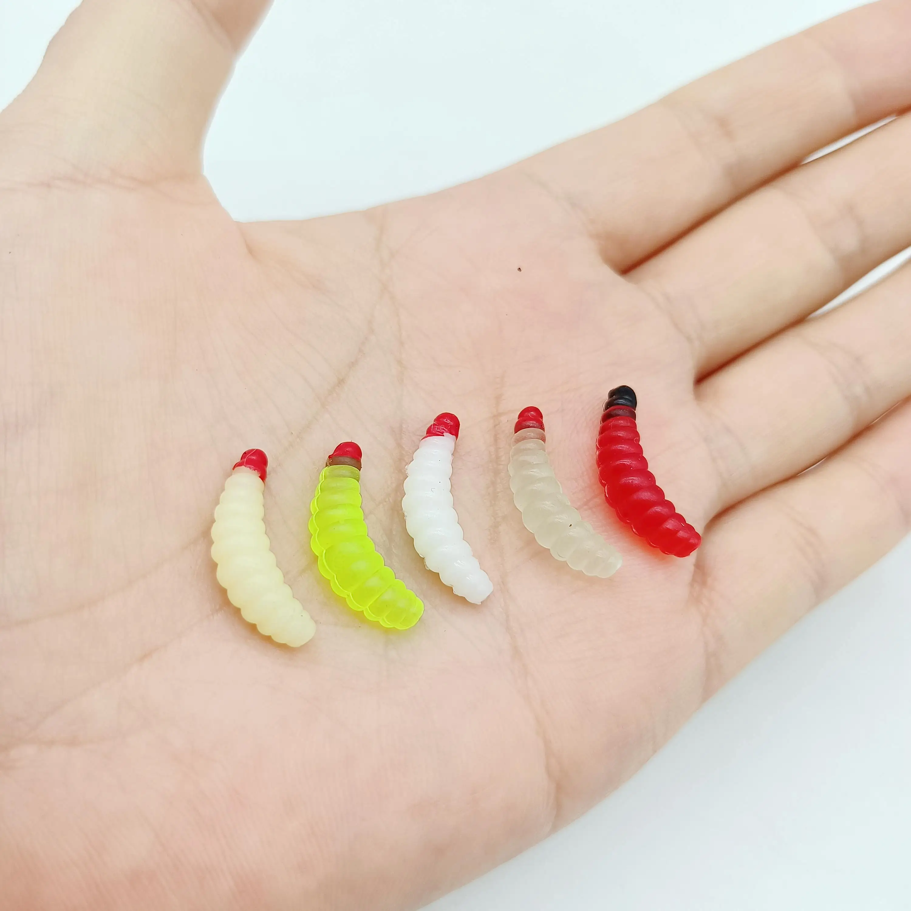 DUODUOYU 50PCS New Bread bug Soft bait fishing lure 0.4g/20mm silicone  isca artificial pesca Bait fishing lures - imagen 5