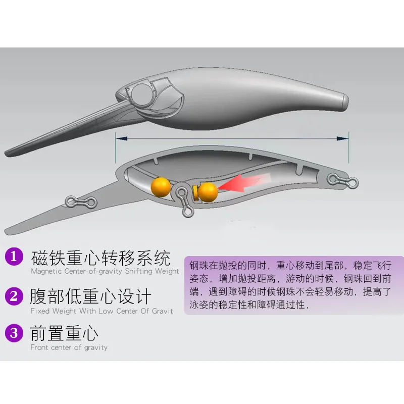 Jerkbait suspendido Crankbait Minnow 60mm 6g 70mm 10g Shad cebo duro Deep Diver profundidad 2-4m señuelo de pesca de fundición larga - imagen 3