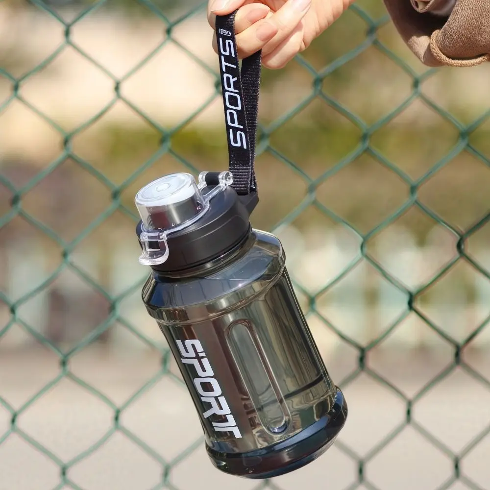 Taza de agua deportiva con pajita, botella de agua transparente para Fitness, portátil, de gran capacidad, para correr, 850/1300ml - imagen 3