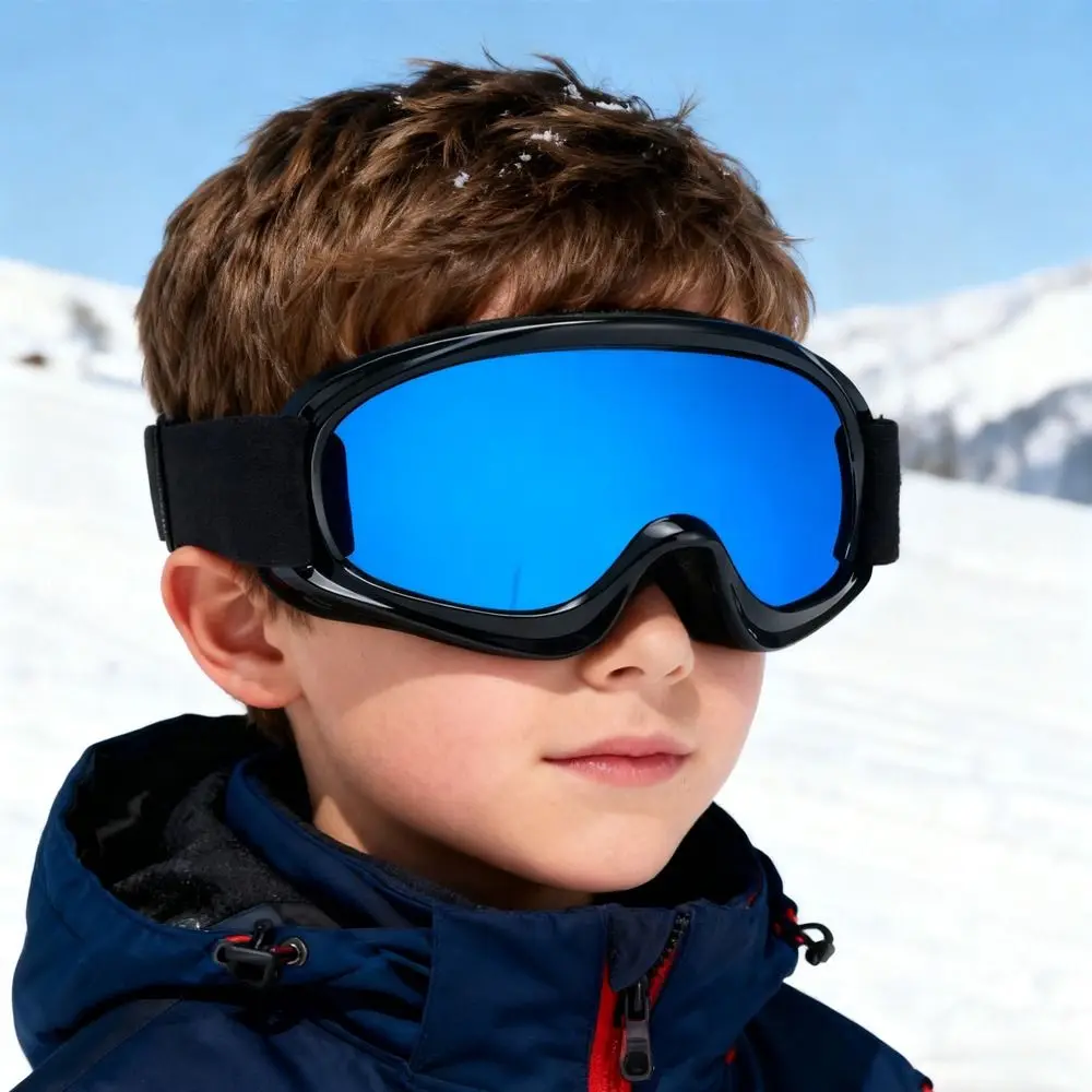Gafas de esquí bonitas de alta calidad, gafas de esquí antiniebla a prueba de viento y frío, gafas de esquí transpirables de alta definición para edades de 4 a 14 años - imagen 2